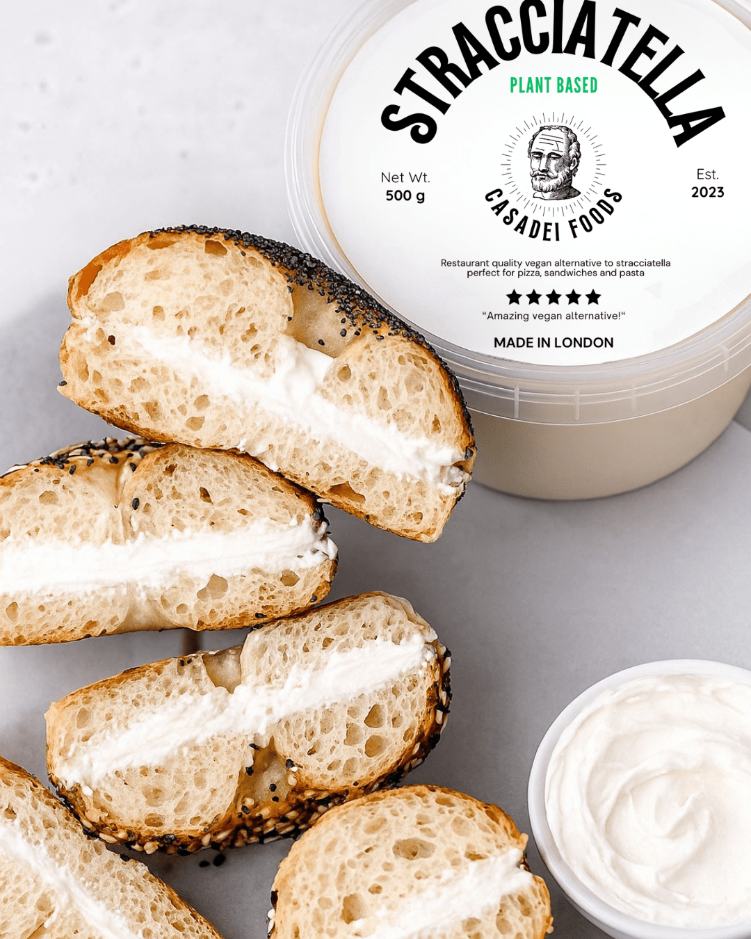 Stracciatella – Plant - Based | 150g Tub - Casadei Foods